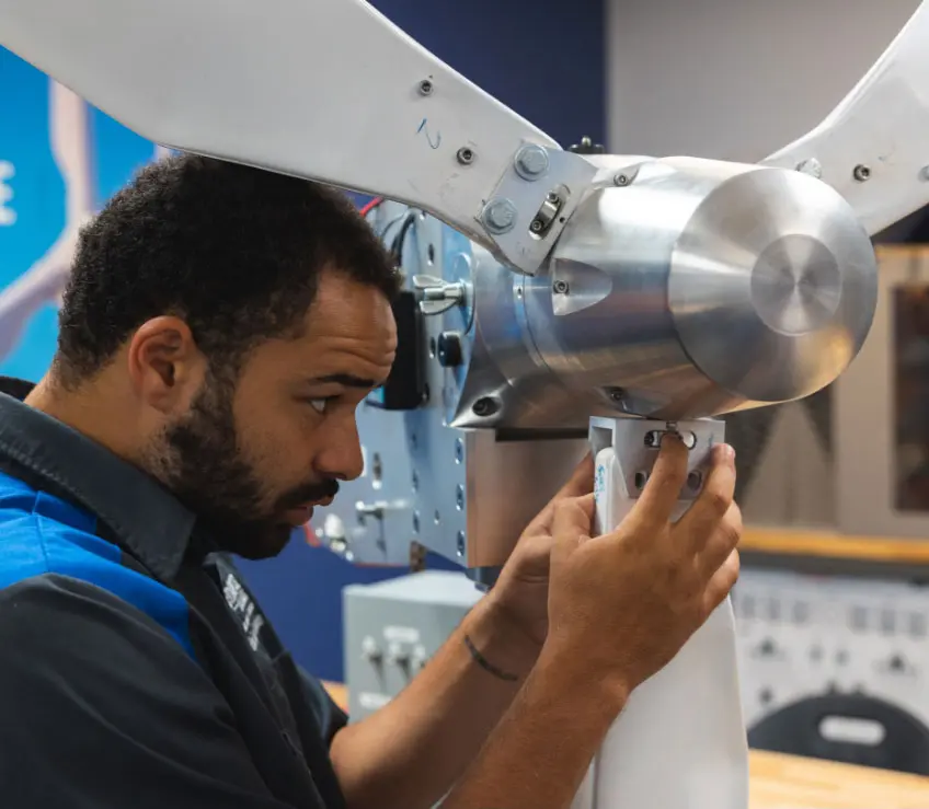 Centura Wind Turbine student