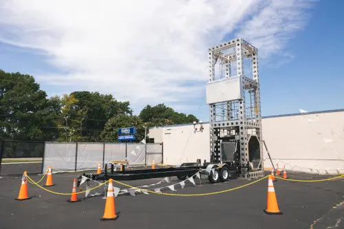 Wind turbine training tower at Centura campus